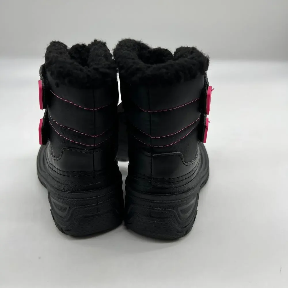 Wonder Nation Toddler & Kids Winter Boots -5F Black Pink Size 9